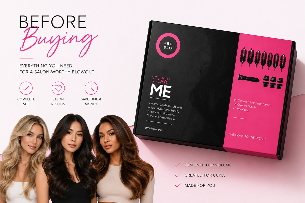 The Blowout Authority CurlME blow-dry brush set for first-time buyers