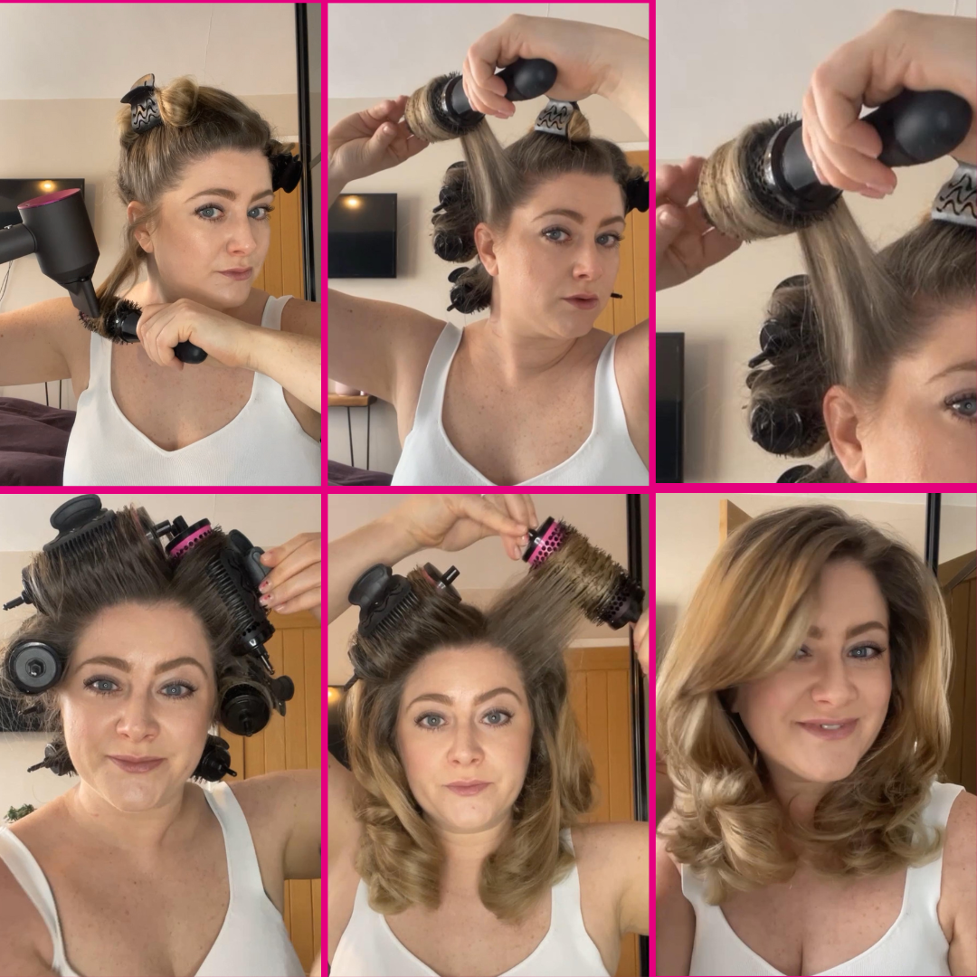 CurlME Starter Set 6 – Pro Blo blow-dry brush set for salon-worthy hair at home